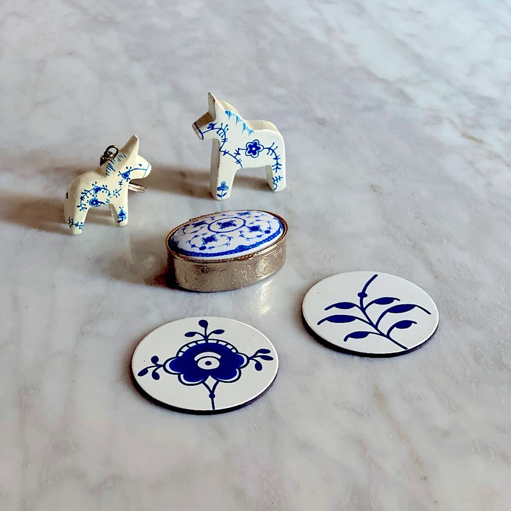For Royal Copenhagen Lover, Blue collection 5pcs